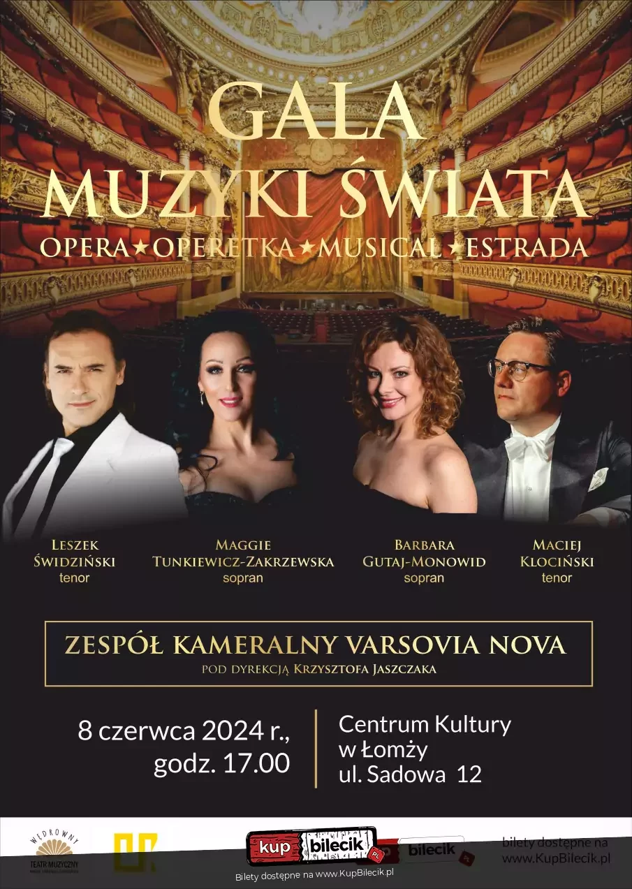 GALA MUZYKI ŚWIATA opera, operetka, musical, estrada