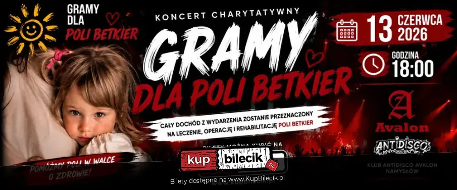 Gramy dla Poli Betkier - Koncert Charytatywny 2026